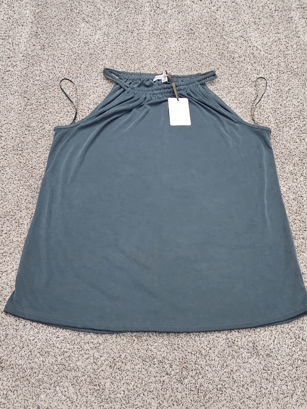 Women’s Sleeveless Halter Tank Top - Teal